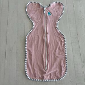Love to Dream Pink Sleep Sack with Gray Trim